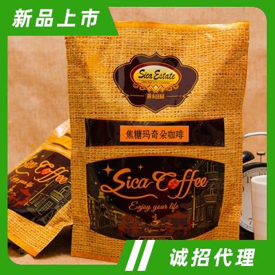 茜卡莊園速溶系列炭火烘焙含糖三合一速溶咖啡加班醒神飲品焦糖瑪奇朵