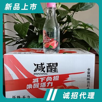 減醒水蜜桃味蘇打水飲料400mlX15瓶飲料招商