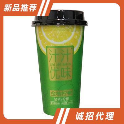 汁汁優味金桔檸檬果汁茶飲料438ml