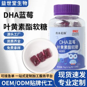 DHA藍(lán)莓葉黃素小熊軟糖瓶裝軟糖凝膠糖果 代加工